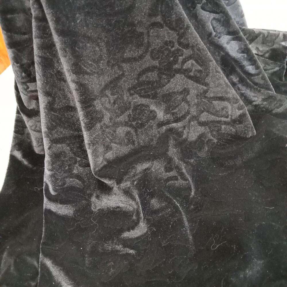 Baby Phat Track Jacket Women's Black Sz S Cat Embossed Velvet Zip Up 90's Y2K - Picture 10 of 13